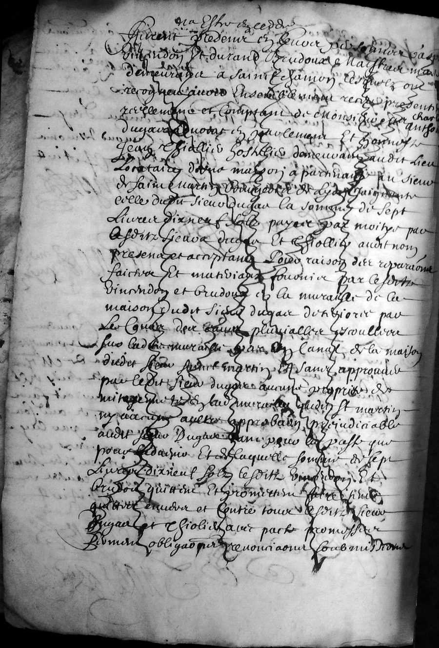 Page du registre
